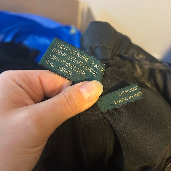 NWT Harve Bernard Vintage Wide Leg Ankle Zip Leather Pants - Picture 4 of 6